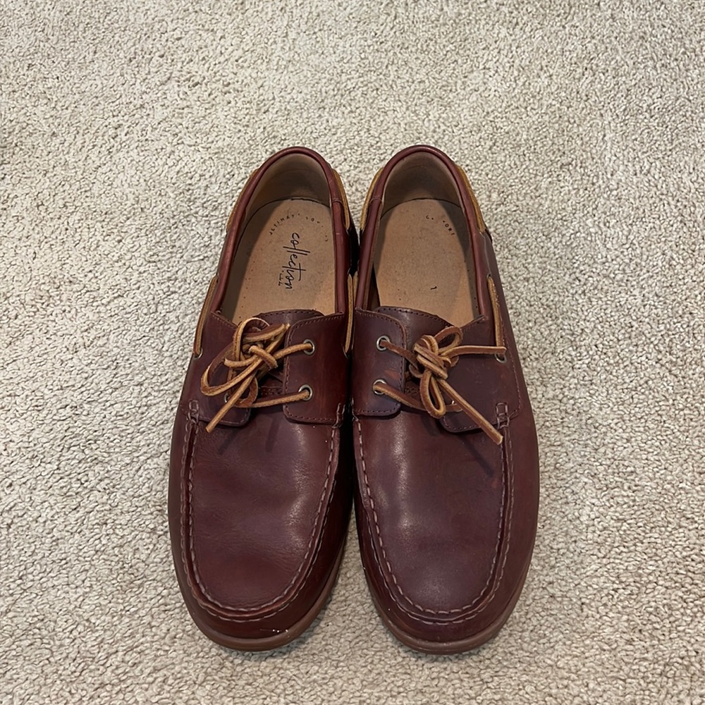 Clarks Dark Brown boat shoes size 10.5